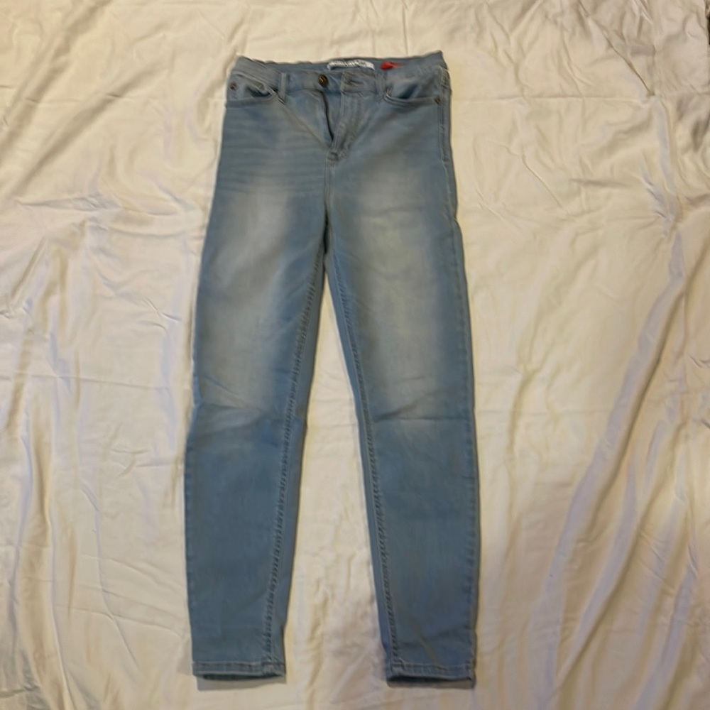 Light wash blue jeans